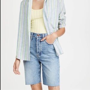 Madewell high rise long denim shorts